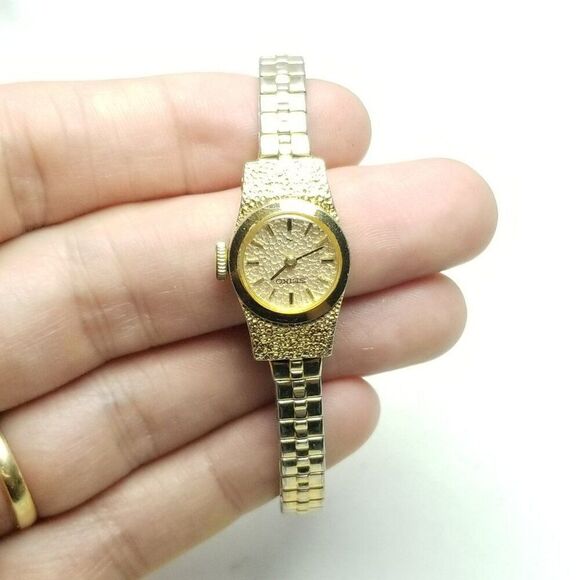 Vintage Seiko Gold Tone Ladies Wrist Watch with Speidel Band, AS IS, Not Working - Picture 3 of 8